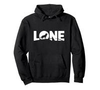 Lone Wolf Word Art Solo Grind Mindset - Alpha Wolf Hurlant Sweat à Capuche
