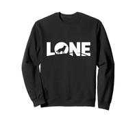 Lone Wolf Word Art Solo Grind Mindset - Alpha Wolf Hurlant Sweatshirt