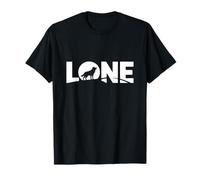 Lone Wolf Word Art Solo Grind Mindset - Alpha Wolf Hurlant T-Shirt