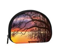Lonely Bench Mini sac de rangement pour pièces de monnaie avec fermeture éclair pour clés de monnaie, vous pouvez également ranger tous les petits objets que vous voulez, Noir , Taille unique,