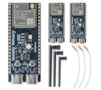LONELY BINARY Lot de 3 cartes de développement ESP32-S3 Gold Edition - 16 Mo de mémoire flash 8 Mo PSRAM double USB-C IPEX antenne WiFi Bluetooth pour projets Arduino IoT, MicroPython et ESP-IDF N16R8