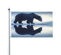 Lonely Drapeau double face ours polaire 9,6 x 1,5 m - Bannière robuste d'extérieur et de jardin, parfaite pour chambre à coucher et jardin