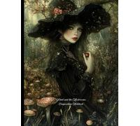 Lonely Girl "Velvet and the Mushrooms" Dark Composition Notebook: Glossy ~ Mini Halloween Story on Back Cover ~ Watermark @ page 51 ~ College Ruled