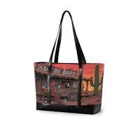 Lonely Guitar Western Cowboy Essentials Sac fourre-tout de travail pour femme avec fermeture éclair pour vol avec déjeuner maletín pour ordinateur portable mujer