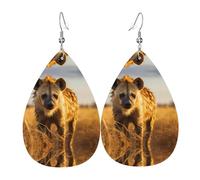 Lonely Hyena Boucles d'oreilles en cuir en forme de goutte - Texture légère et luxueuse - Convient pour un usage quotidien, une fête, un rendez-vous galant, taille unique, Simili cuir