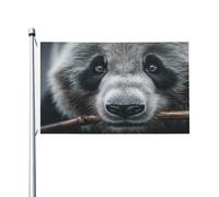 Lonely Panda Drapeau double face 0,9 x 1,5 m - Bannière robuste pour décoration extérieure et de jardin, impression double face, facile à installer