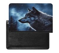 Lonely Wolf Étui de passeport en cuir avec blocage RFID pour passeport - Accessoires de voyage