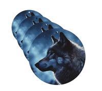 Lonely Wolf Lot de 4 cartes parfumées à suspendre pour voiture, aromathérapie, armoire, salle de bain, voiture, miroir intérieur