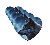 Lonely Wolf Lot de 4 cartes parfumées à suspendre pour voiture, aromathérapie, armoire, salle de bain, voiture, miroir intérieur