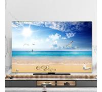 LONEU 32-85 Pouces Housses pour Téléviseurs Paysage de Bord de Mer Housses pour Écrans TV/PC Housse D'écran Protection TV Housse Anti-Poussière pour LED LCD, Décoration Intérieure(Color:color20,Size: