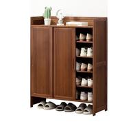 LONEU 6 Niveaux Meubles à Chaussures Étagère à Chaussures Stable Étagère de Rangement Organisateur de Chaussures pour Entrée Salon Chambre, pour 18-32 Paires, Peu Encombrant(Color:3 Doors)