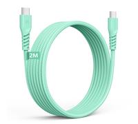 Long 2m Câble Usb C Vers Usb C 60 W, Câble Tressé De Type C Vers C Charge Rapide Compatible Avec Iphone 15, Ipad Pro, Macbook, Samsung S24/S23/A14/A15/A25/A35/A34/A55/A54/A05s/A04s, Etc