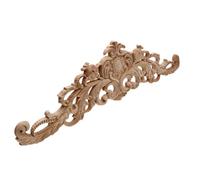 Long applique florale en bois sculpté pour la maison, accessoires de décoration de porte, armoire, meubles, figurines 60 cm x 15 cm