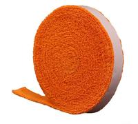 Long bandeau absorbant en fibre, rouleau de 5 m, pour canne à pêche, badminton, raquettes de tennis, antidérapant, doux et confortable (5 m, orange)