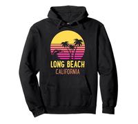 Long Beach California Retro Style années 70 Sunset Graphic Sweat à Capuche