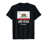 LONG BEACH California | Ville CA USA, Californie Drapeau - T-Shirt