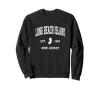Long Beach Island, New Jersey, New Jersey, Vintage Athletic Sports Desi Sweatshirt