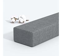 Long Bed Gap Filler, Close The Gap Between Headboard Wall Or Foot Board For Single/Double/King Bed, Rectangle Mattress Support Bolster Thick Armrest Pillow,Custom Size(Dark Gray,150x15x10cm)