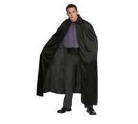 Long Cape En Velours Écrasé Noir Pour Adultes Robe De Vampire Costume