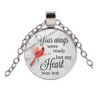 Long collier avec pendentif commémoratif « Your Wings Were Ready But My Heart Was Not Citation », nan