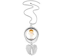 Long collier avec pendentif en forme d'ailes d'ange en Grèce - Style dessin animé