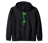 Long Cou Tortue caméléon Nerd Design Geek Amoureux des Animaux Sweat à Capuche