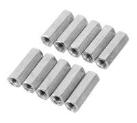 Long Couplage de Tige écrou Hexagonal Fileté Coupleur Connecteur en Acier au Carbone Métrique écrou de Couplage 10pcs Taille: M6*30