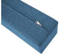 Long coussin cale pour tête de lit et pied de lit - Housse amovible pour lit simple/double/king size - Bleu (160 x 20 x 20 cm)