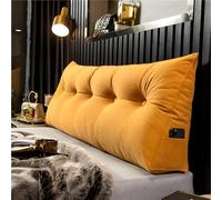 Long coussin de dossier calepin pour soutien lombaire - Coussin confortable pour lire et regarder la télévision, orange - 120 x 50 x 20 cm - Idéal pour la maison et la chambre à coucher