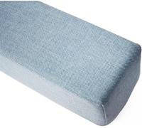 Long coussin de remplissage d'espace pour lit 90/120/140/160/180 cm Comble l'écart entre le mur et la tête de lit/pied de lit pour lit simple/double/king size (bleu clair, 140 x 10 x 25 cm)