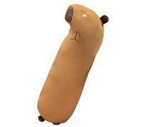 Long coussin douillet - Compagnon de sommeil douillet pour se réconforter et se blottir - Capybara - Coussin long en peluche - Pour siège de voiture, canapé, lit, dortoir, fille, mère, petite amie