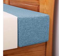 Long coussin en mousse pour canapé et tête de lit - Coussin carré pour lit simple, double et king size - 15 x 15 x 90 cm - Bleu - Confort ultime et économie d'espace