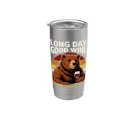 Long Day Good Wine : l'équation fonctionne à chaque fois Gobelet isotherme en acier inoxydable double paroi