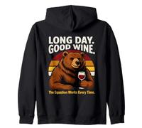 Long Day Good Wine : l'équation Fonctionne à Chaque Fois Sweat à Capuche