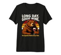 Long Day Good Wine : l'équation Fonctionne à Chaque Fois T-Shirt Haut de Gamme