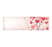 Long dessous de plat Happy Valentine's Day en forme de cœur pour casseroles et poêles chaudes, tapis de table résistant à la chaleur et chemin de table imperméable pour autocuiseur 90 x 30 cm
