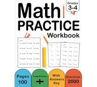 Long Division Workbook For Grades 3-4 With Answers Key: Long Division Practice Problems For Kids Ages 8-10 With 2000 Exercises ( 100 Pages )