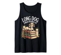 Long Dog Longer Reading List Teckel Passion Lecture Débardeur