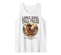 Long Dog, Tall Tales Teckel Round Up Western Cowboy Débardeur