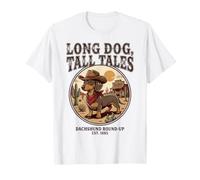 Long Dog, Tall Tales Teckel Round Up Western Cowboy T-Shirt