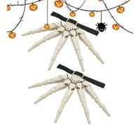 Long Fingers - Extenseur de doigt pour cosplay - Doigts de crâne portables, griffes du diable d'Halloween, doigts articulés d'Halloween pour Halloween Cosplay, b, blanc