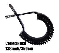 Long Fouet De Remplissage À Distance,Tuyau Microbore Enroulé,Extension Femelle Et Mâle,Extrémité 8mm,Déconnecteur Rapide - Type Coiled 138inch