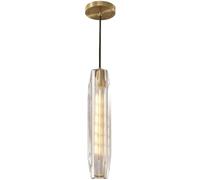 Long Glass Pendant Lights Cuisine îlot d'îlot clair Crystal Smoke Grey Chandelier industriel Chandelier Modern Linear Pendant Lighting Vintage Farmhouse suspendu Lamping pour la salle à manger de