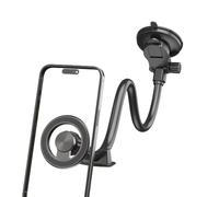 Long Gooseneck Universal Windshield Mount Cell Phone Holder for Truck | Adjustable Windshield Phone Holder Features Strong Suction Cup Flexible Gooseneck Securely Holding Smartphones While Driving