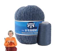 Long Hair Mink Cachemire Line For Craft, Mink Yarn | Knitted Coarse Wool Yarn | Luxury Warm Soft Hand Sewing Wool Thread For Crochet And Knitting