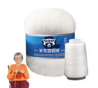 Long Hair Mink Cashmere Line For Craft, Mink Yarn | Knitted Coarse Wool Yarn | Luxury Warm Soft Hand Sewing Weaving Wool Thread For Crochet And Knitting