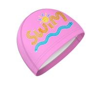 Long Hair Swim Cap, Comfortable Silicone Headwear with Ear Protection | Hydrodynamic Design for Training & Practice | Cute Pattern | Non-Slip Fit | Protects Hair from Chlorine | Ideal for Pool, Beach
