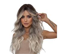 Long Hair Wig With Middle Part Lace Hairline, Curly Synthetic Wig For Cosplay And Parties, 25 Inches Breathable And Comfortable Headwear For Weddings And Role-Playing