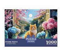 Long-Haired Kitten Full-Body Portrait 1000 Pièces Carton Premium Lot de Puzzles Shining Cat Anti-Stress Jeu Créatif Puzzles As Birthday Gifts 38x26cm/1000pcs