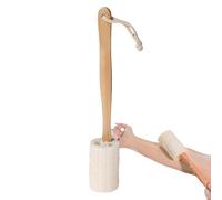 Long Handle Back Scrubber - Natural Loofah Brush For Shower, Reaches Hard To Reach Areas | Bath Brush For Men & Women, Improves Skin Texture & Circulation